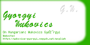 gyorgyi wukovics business card